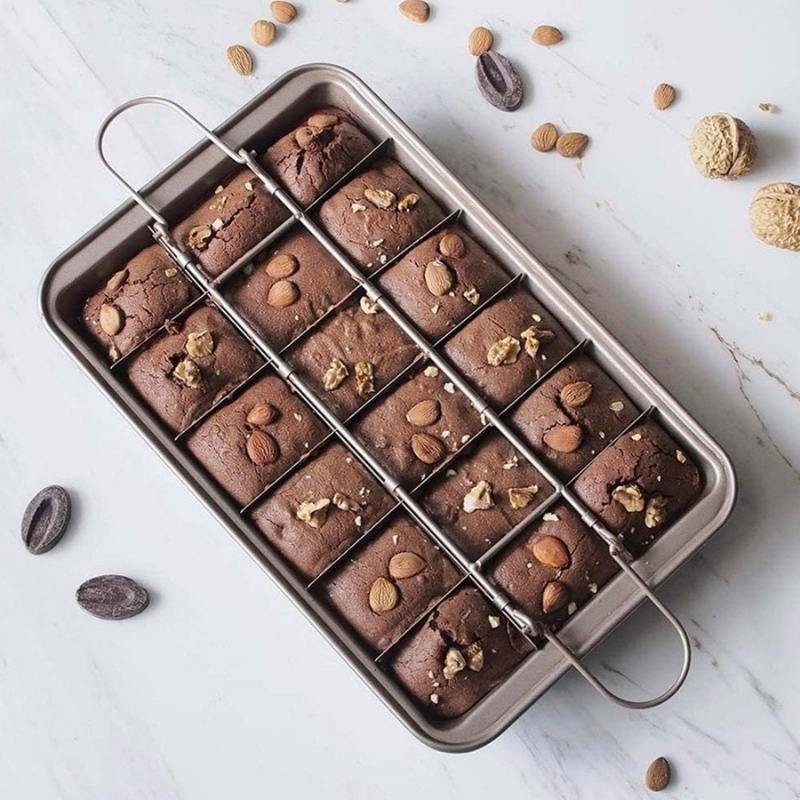 Browniepanne med skillevegger