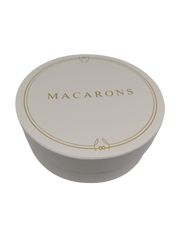 Makroneske, Rund, 16cm, 14stk, Hvit