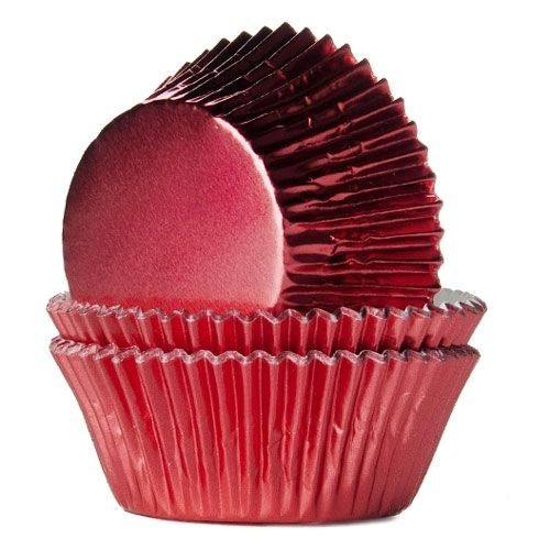 House of Marie Muffinsformer folie Rød pk/50