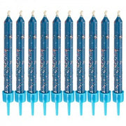 Wilton Blå kakelys -Glitter- 10 stk