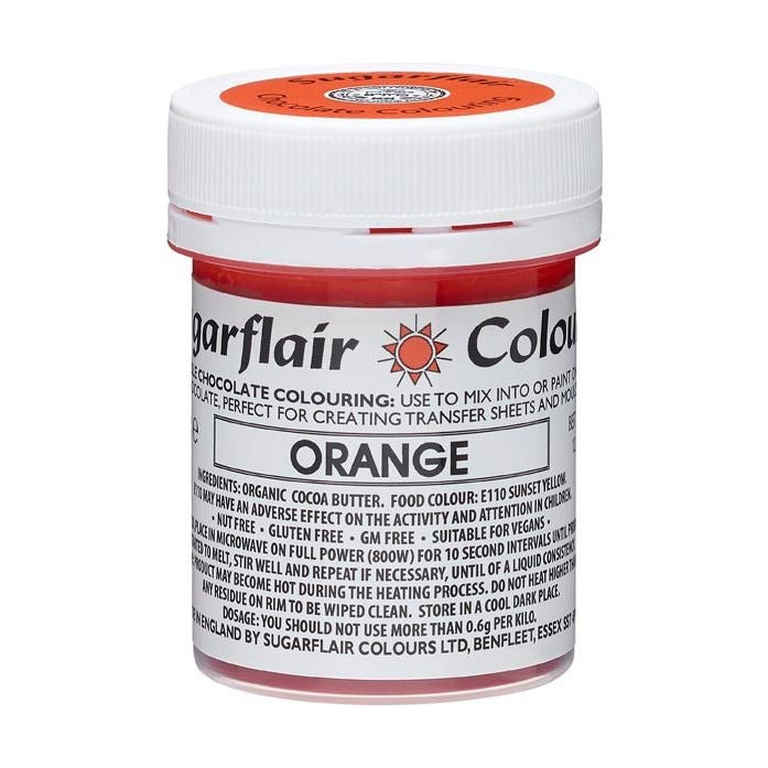 Sugarflair Sjokoladefarge -oransje- 35g