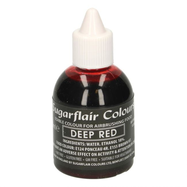 Sugarflair Airbrushfarge -Dyp rød- 60ml
