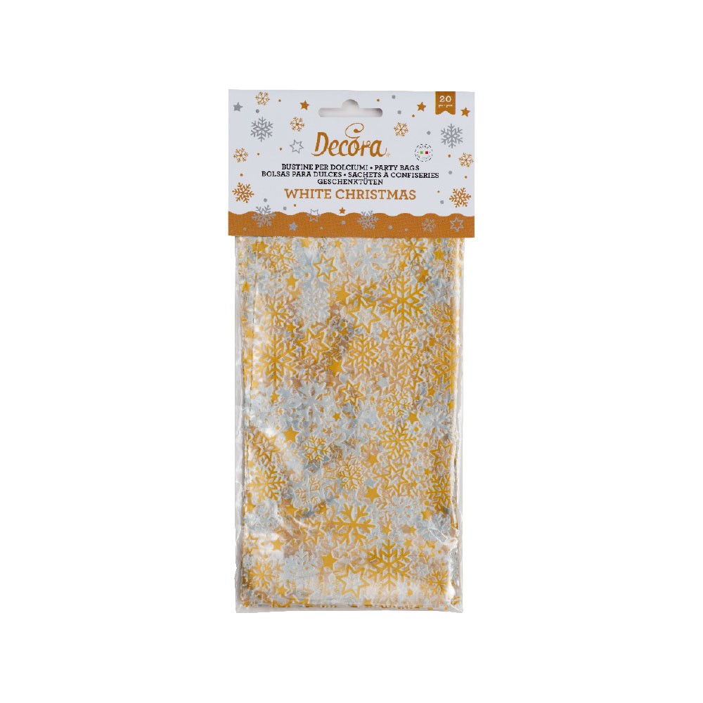 Decora gavepose -White Christmas- pk/20