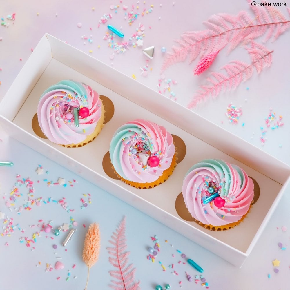 Cupcake Boks 3 -Hvit- pk/2