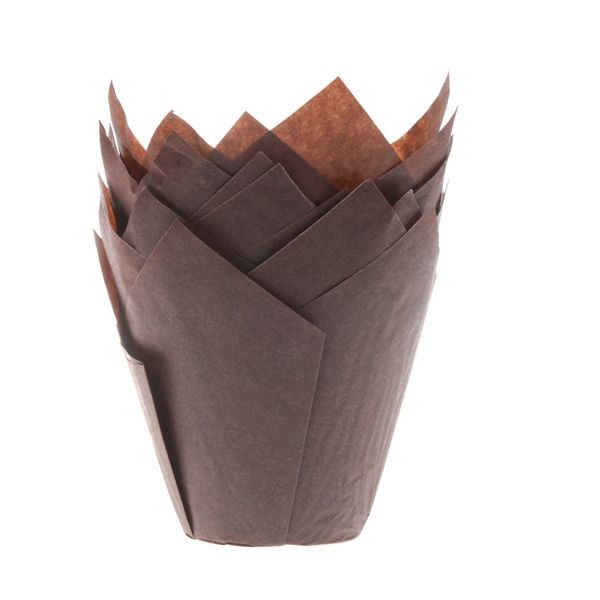 Brun muffinsform tulipan fra House of Marie pk/36