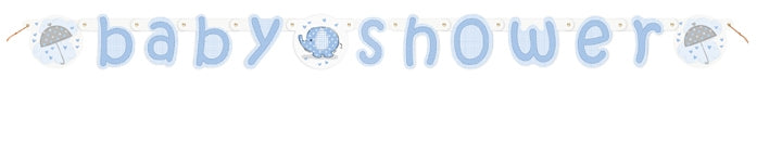 Babyshower elefant, pappbanner, 1,6m