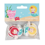 Dekorasjoner til Cupcakes - Havfrue