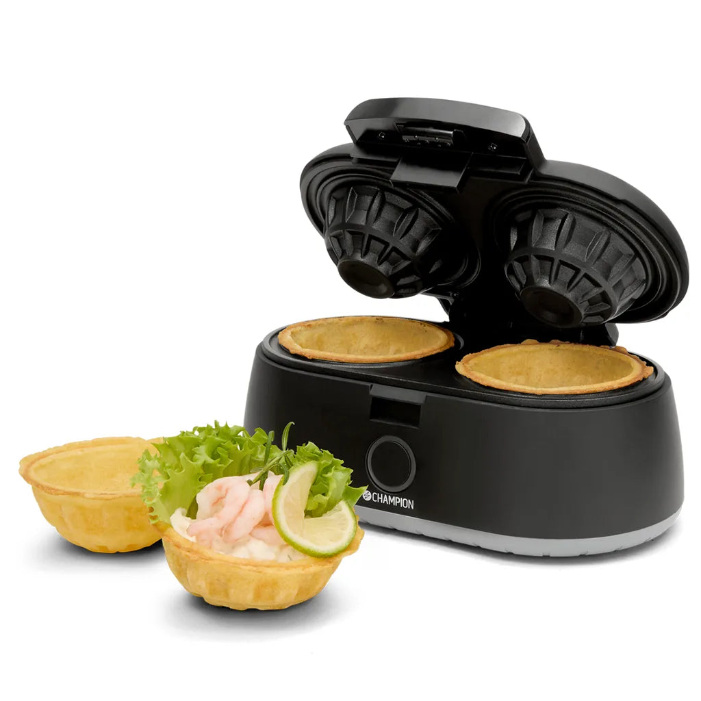 Vaffelskåljern Champion Health Dobbelt 1000W – Svart