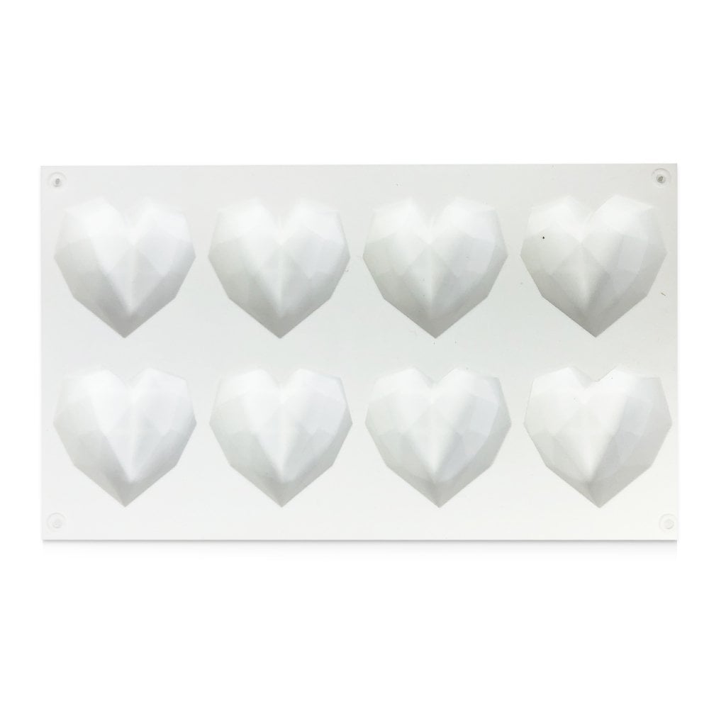 Choctastique Silikon Hjerteform - 6 hulrom