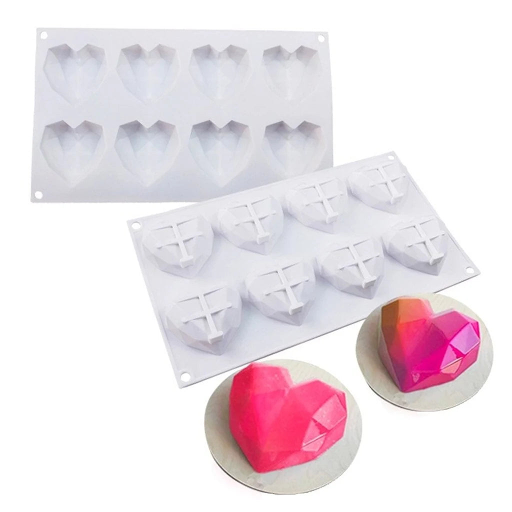 Choctastique Silikon Hjerteform - 8 hulrom – produktbilde