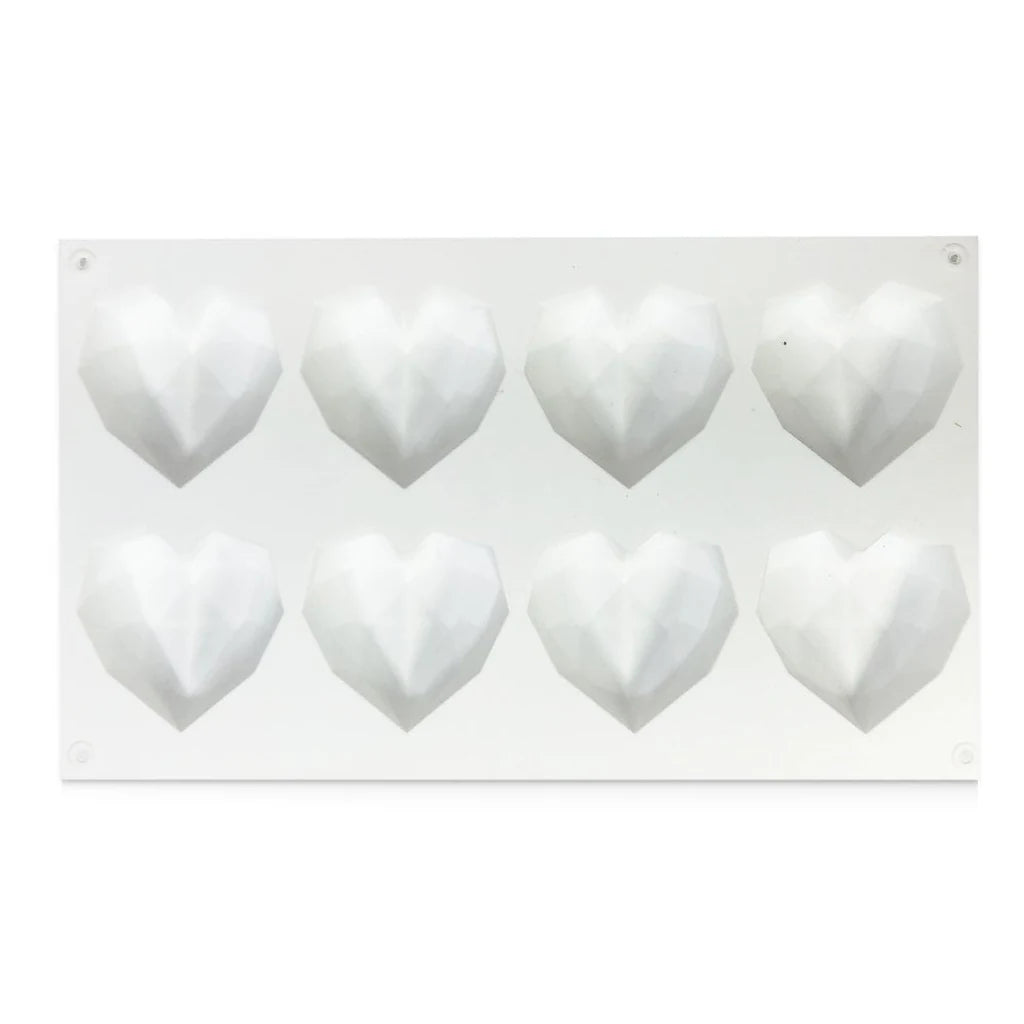 Choctastique Silikon Hjerteform - 8 hulrom – produktvisning 2 av 4