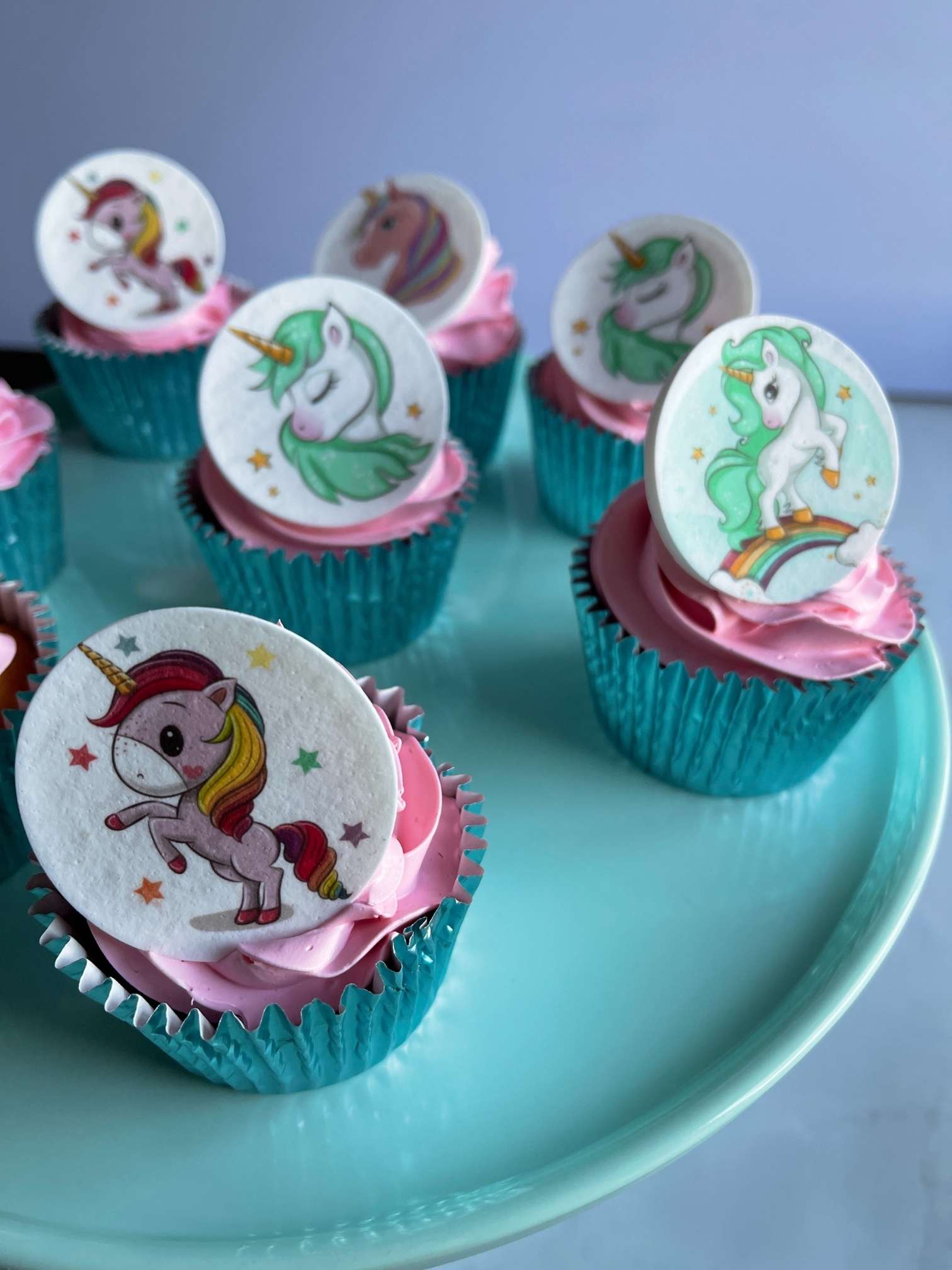 Spiselig cupcakebilde med eget motiv - Rund 7,6cm