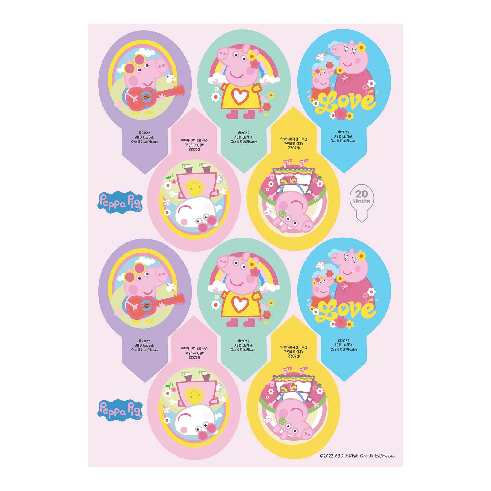 cupcakedekorasjoner peppa gris og venner
