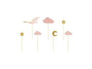 cupcakedekorasjoner til rosa baby shower