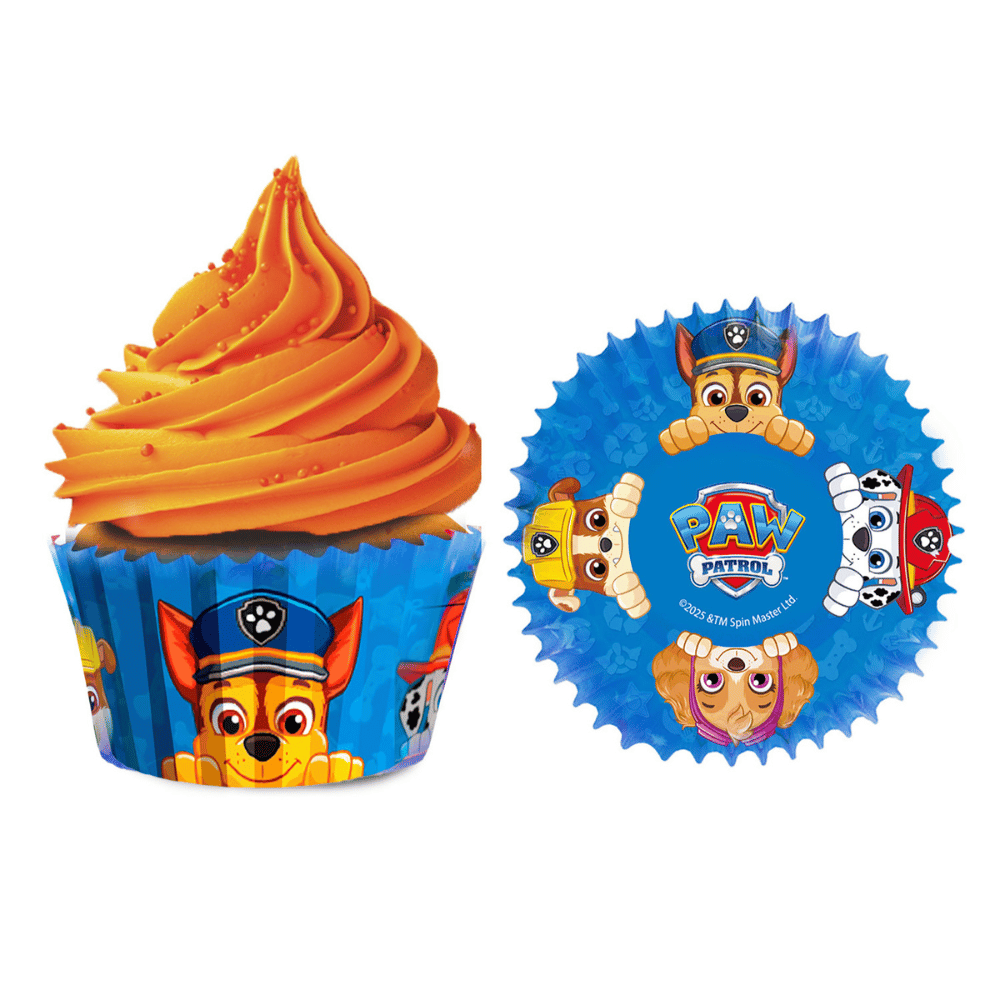 Ferdigbakte cupcakes i Paw Patrol muffinsformer perfekt til temafest