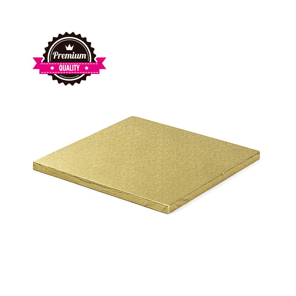 Kake Drum Kvadrat Gull 35cm