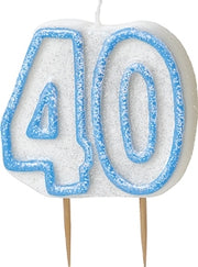 40tall-kakelys, blå/hvit