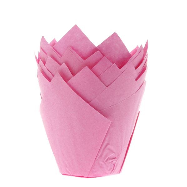 Rosa muffinsform tulipan fra House of Marie pk/36