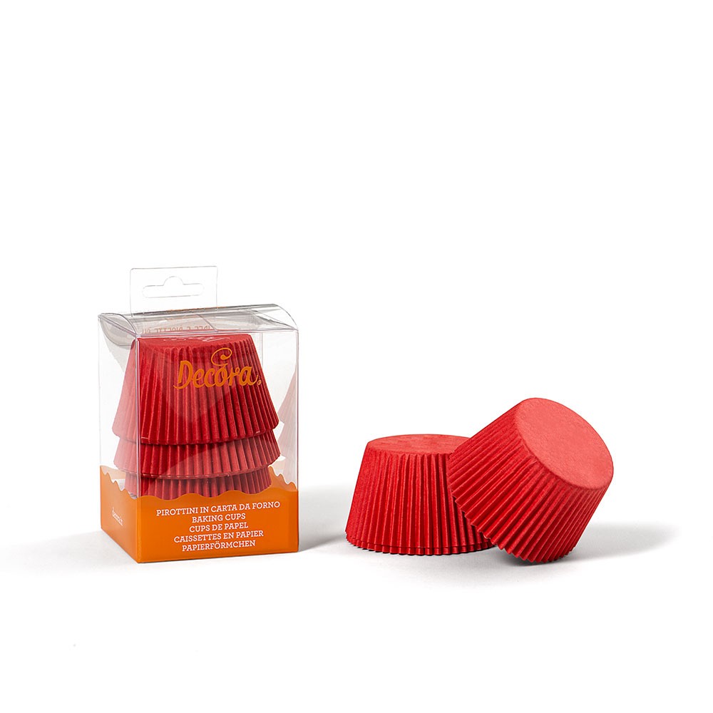 Decora Muffinsformer, Store -Rød- pk/60