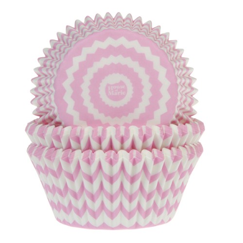 House of Marie Muffinsformer Sikksakk Rosa pk/50 