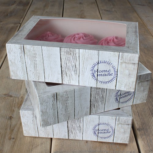 FunCakes Cupcake-boks -Pure- 24x16x8cm, 3 stk