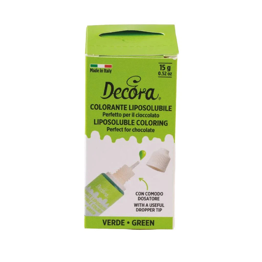 Decora fettoppløselig matfarge -Grønn- 15g – produktbilde 2