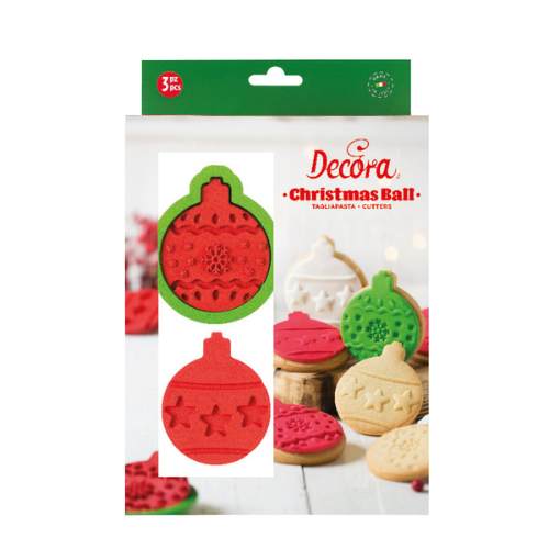 decora julekule utstikker og preger
