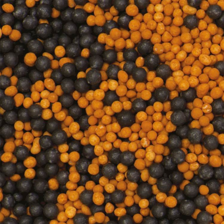 decora kakestrø perler oransje og svart