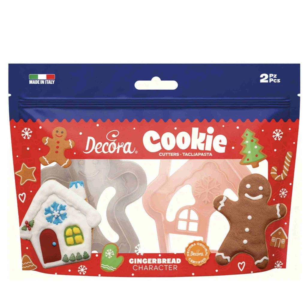 Decora pepperkakeformer i plast -Mann og Hus- sett/2