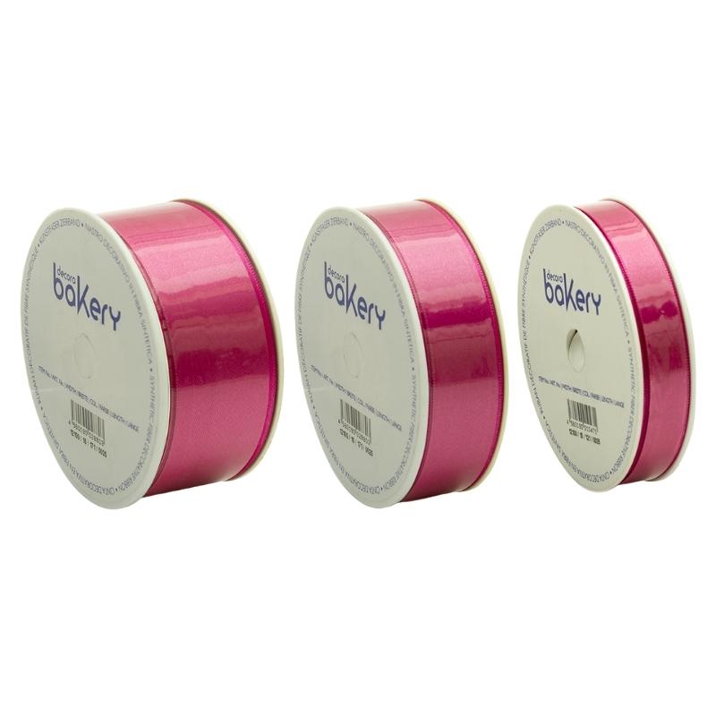 decora satengbånd fuchsia rosa