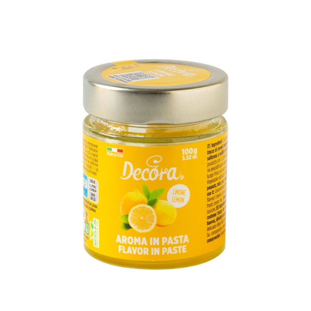 Decora sitronpaste 100 g – smakstilsetning med sitron i halvfull krukke