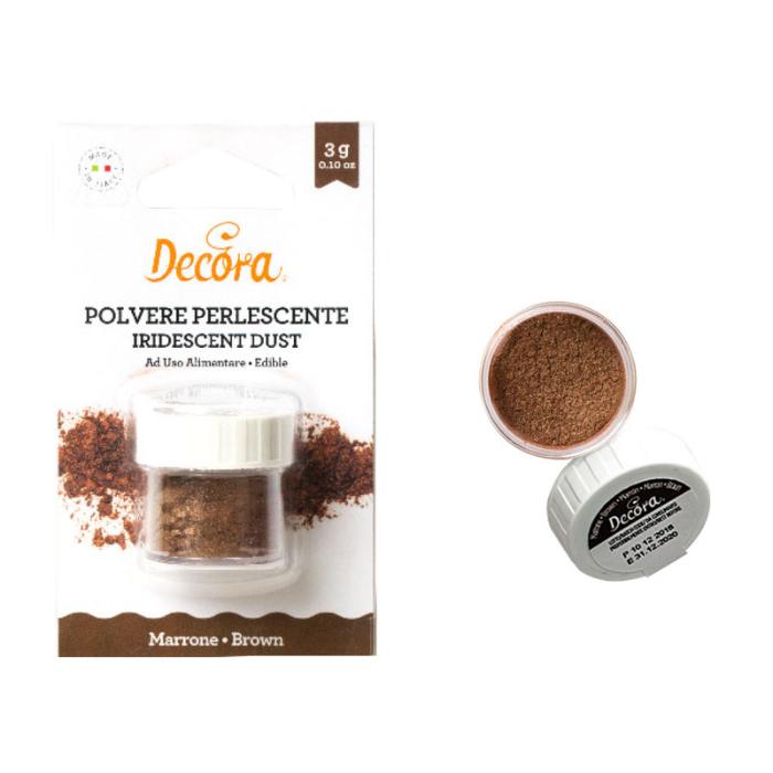 decora spiselig glitter brun