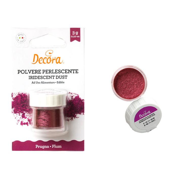 decora spiselig glitter burgunder