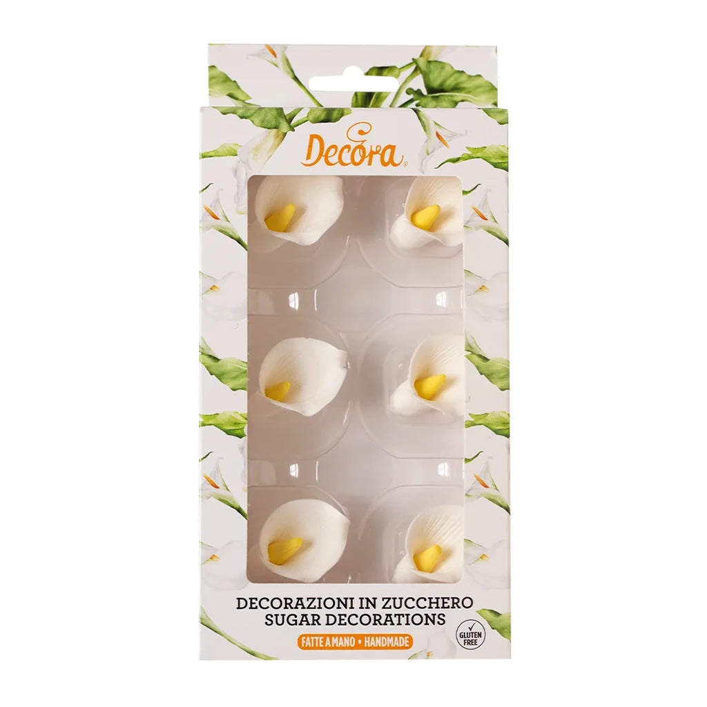 Decora Spiselig Kakepynt -Calla liljer- pk/6