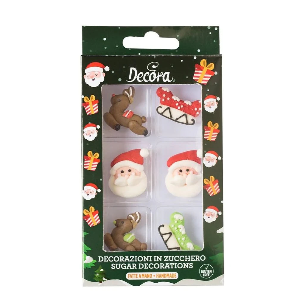 Decora Spiselig Kakepynt - Julenisse- pk/6