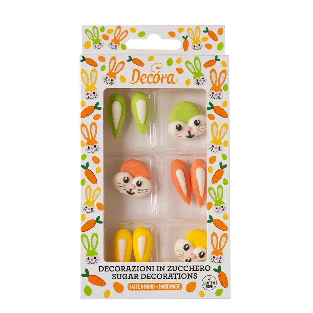 Decora Spiselig Kakepynt -Påskehare- pk/3