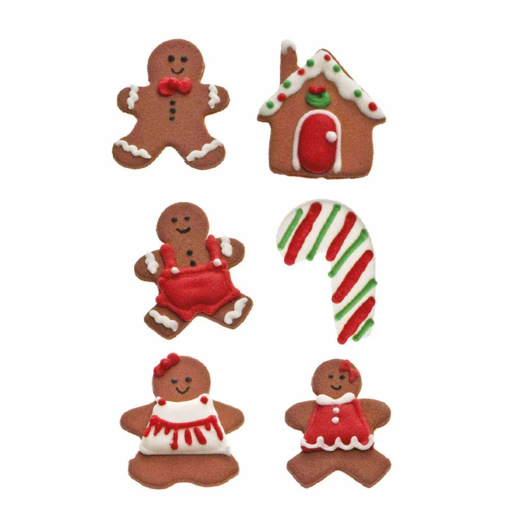 Decora Spiselig Kakepynt - Pepperkakefigurer pk/6 – produktbilde 2