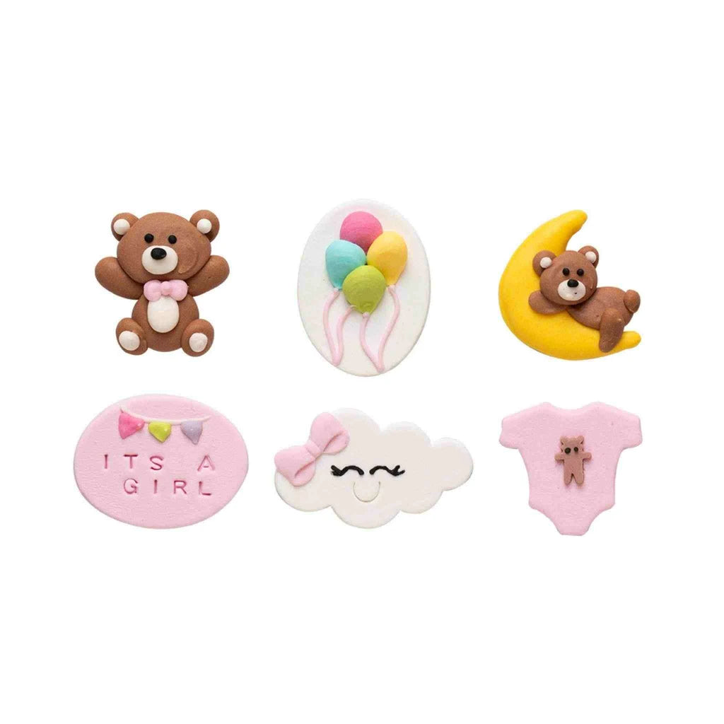 Decora Spiselig Kakepynt Rosa -Baby- pk/6 – produktbilde 2
