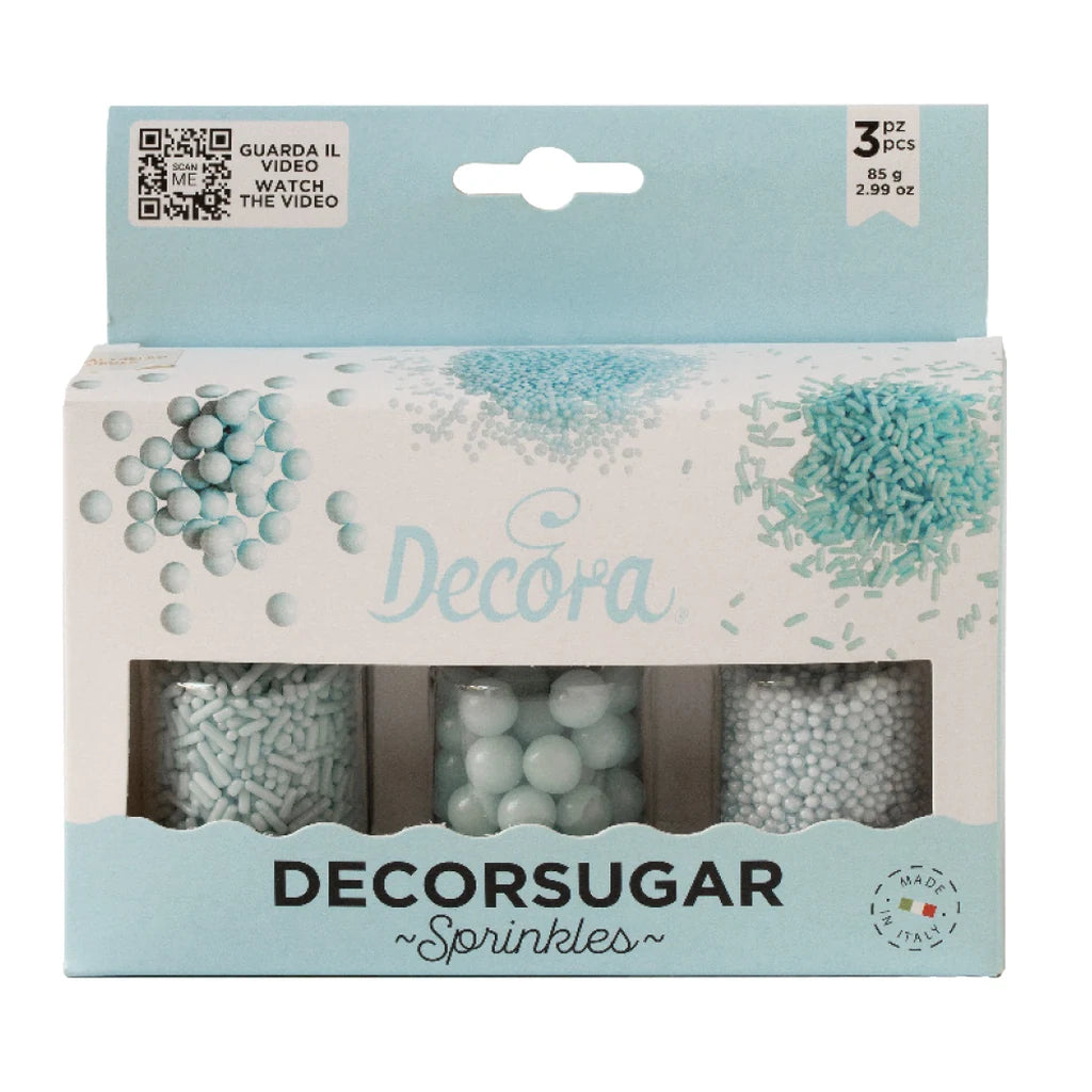 Decora strøsselmiks i blå perlemor, 85 g