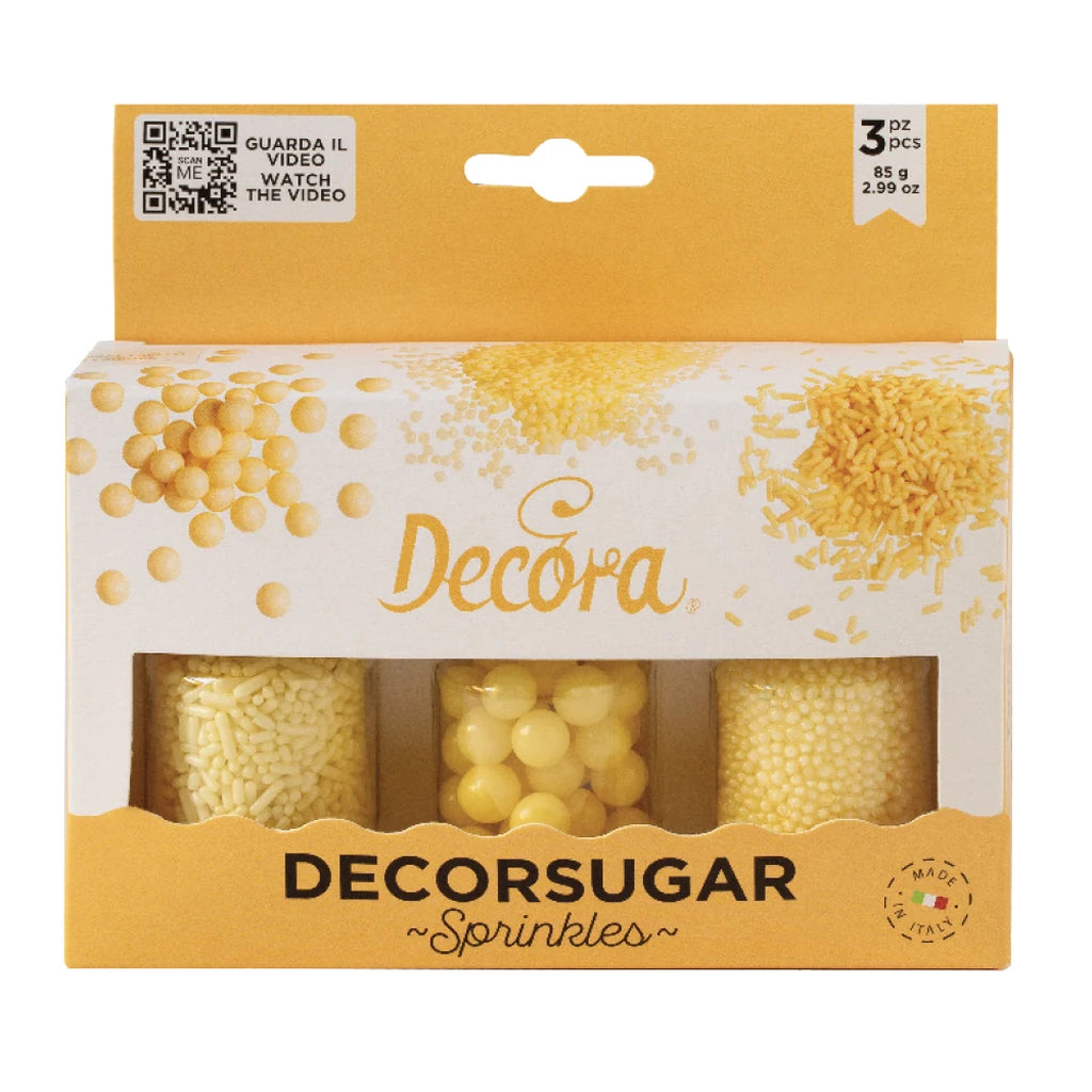Decora strøsselmiks i gul perlemor, 85 g