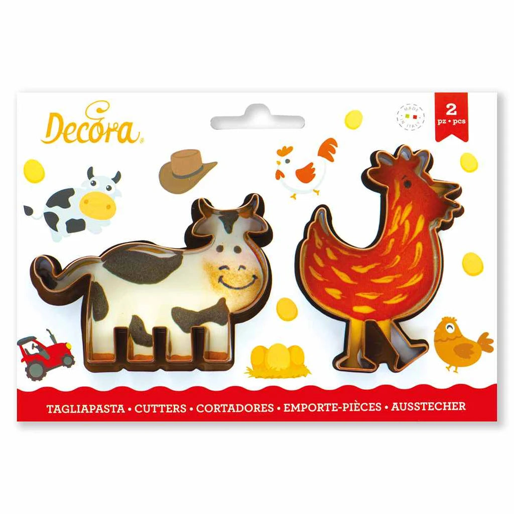 Decora Utstikker - Ku og Hane