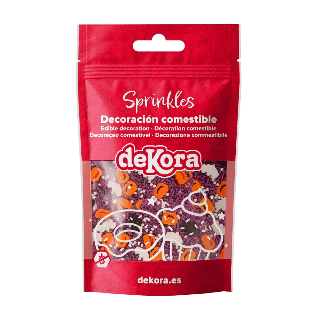 Kakestrø gresskar og flaggermus Enchanted Night 100 g, produkt og innhold