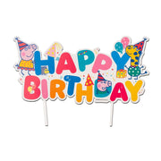DeKora kaketopp Peppa Gris med teksten Happy Birthday