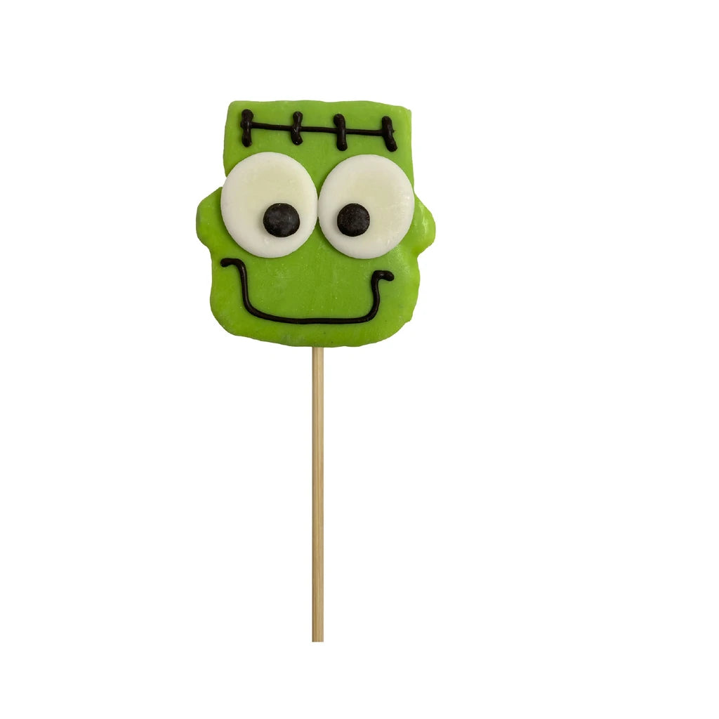 deKora marshmallow på pinne Halloween, Frankenstein, 30 g