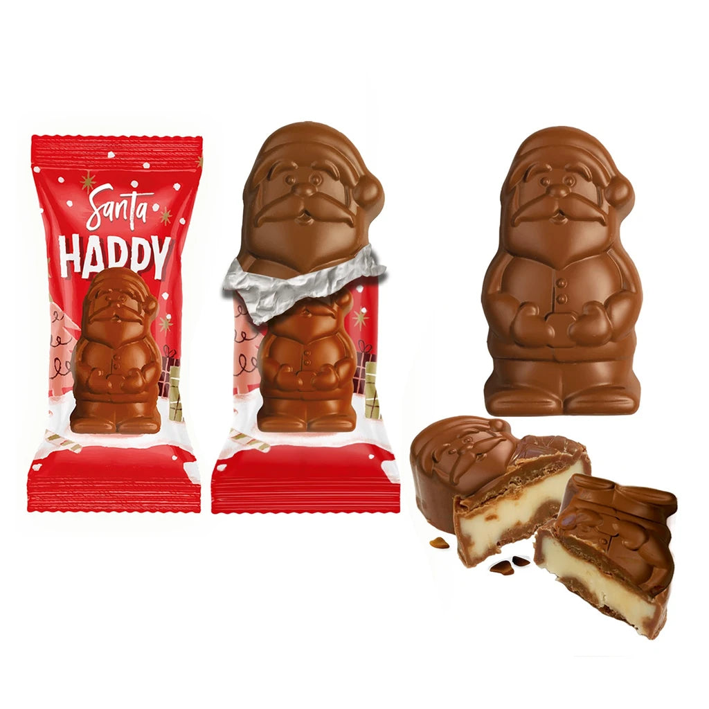 deKora Happy Santa sjokoladenisser med melkekrem, 80 g, detaljbilde