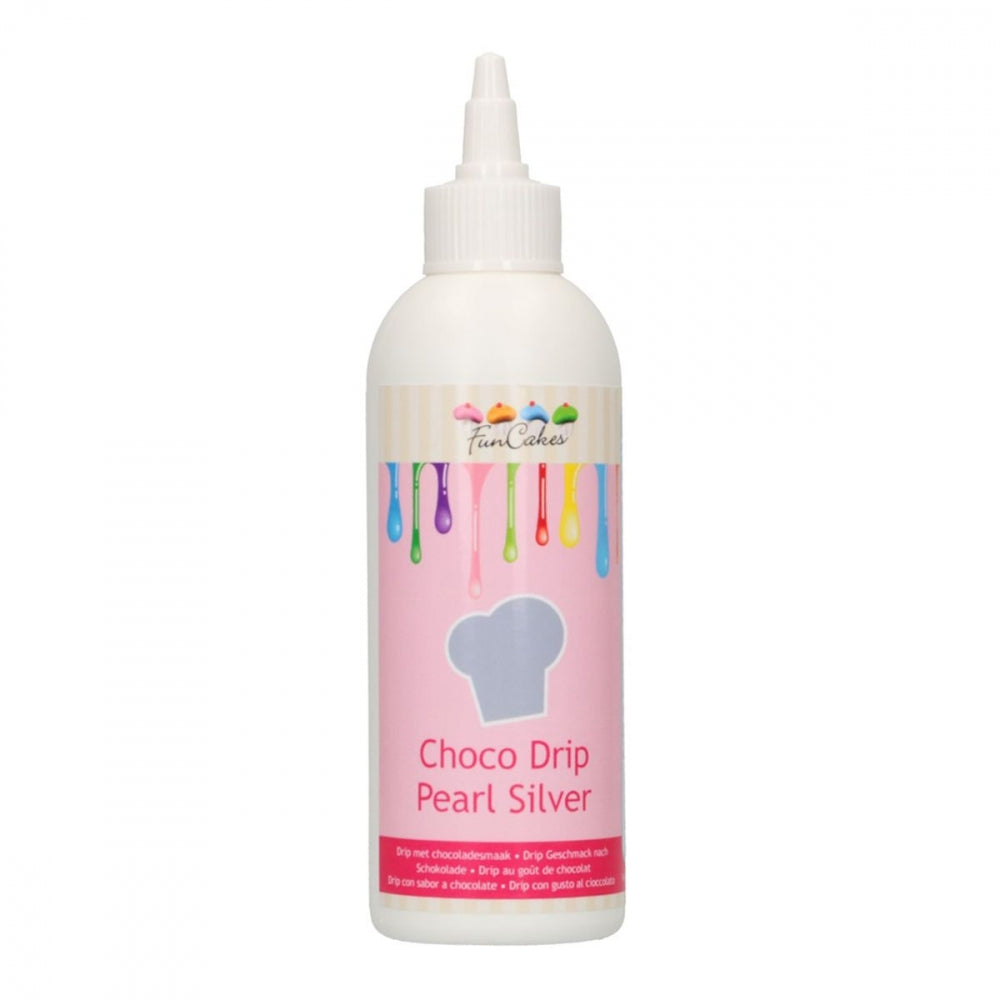 FunCakes Choco Drip -Sølv- 180g