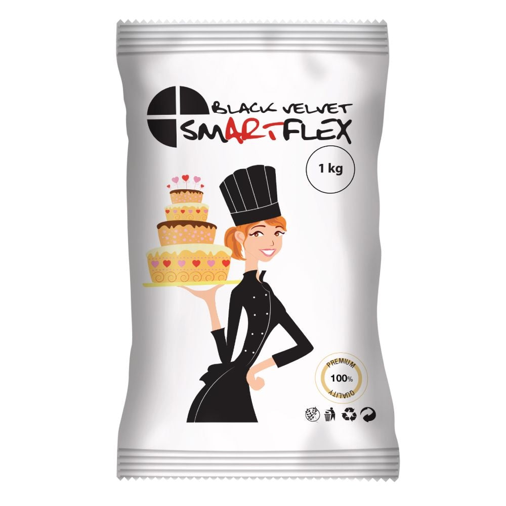SmartFlex Svart fondant Velvet, 1kg