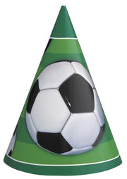 Fotball, partyhatter til bursdag/fest, 8 stk