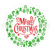 Decora kakestensil -Merry Christmas Krans- Ø25cm