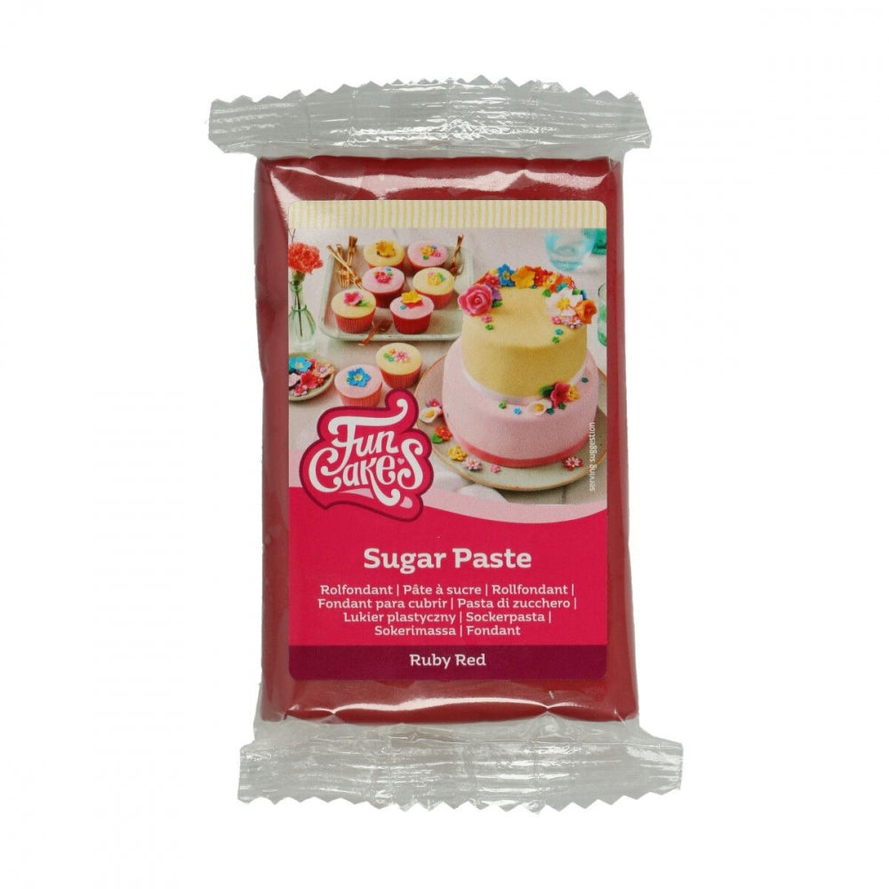 mørk rød fondant